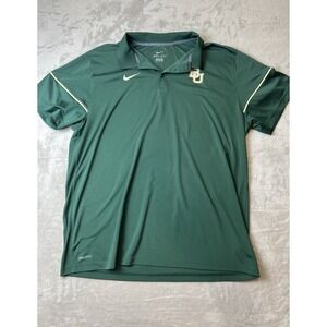 Nike Baylor Bears Polo Shirt Green Dri-Fit XXL NCAA College Football Golf Polo